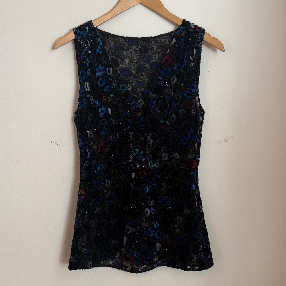 Vintage Prada Velvet Burnout Blouse